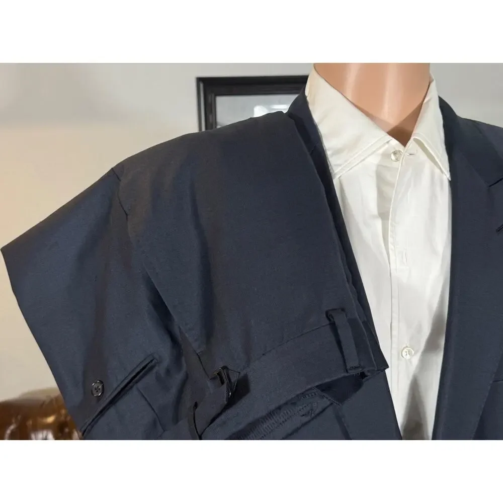 Tom Ford Blue 2Pc Suit 56 46R Peak Lapel Wool Men's 38x31 Trousers O'Connor